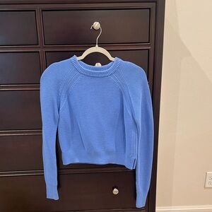 French connection Blue Ribbed Knit Sweater